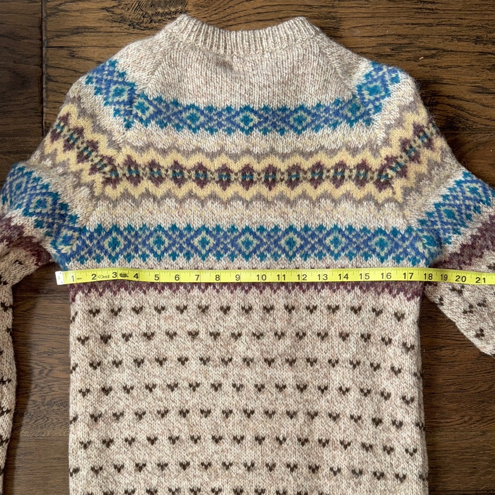 Vintage 1960’s Woolrich Fair Isle Sweater Wool - Picture 9 of 11